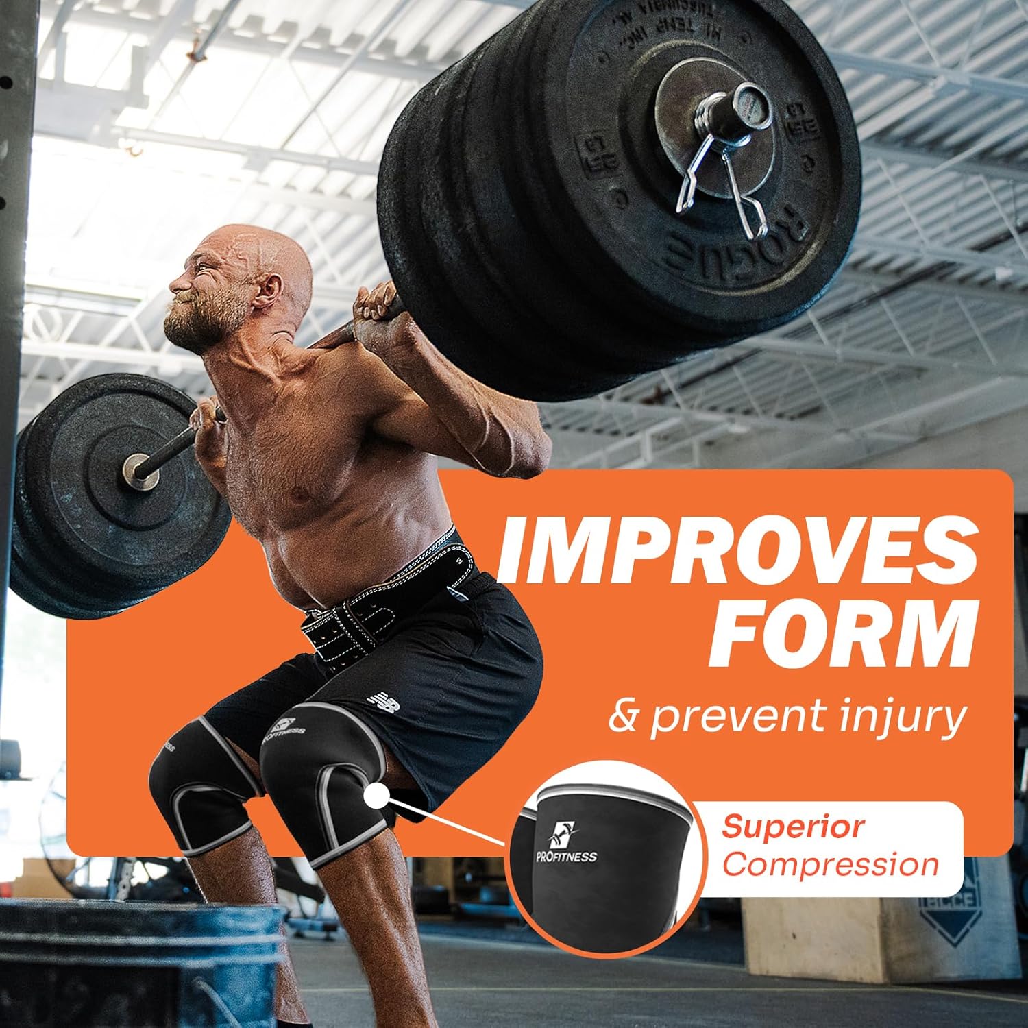 Weight Lifting Knee Sleeves (7mm Thick)